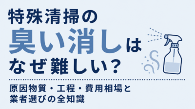 特殊清掃の臭い消しはなぜ難しい？原因物質・工程・費用相場と業者選びの全知識