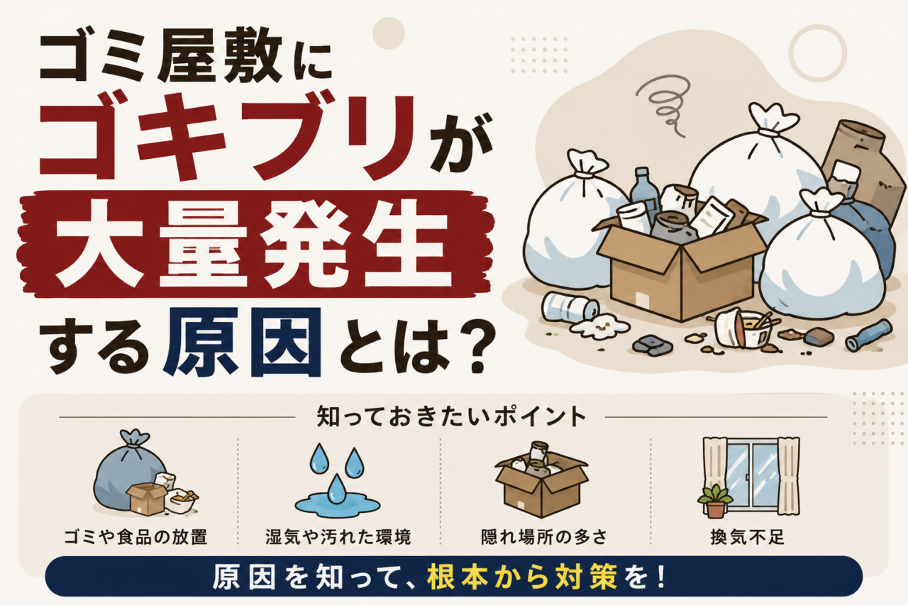 ゴミ屋敷にゴキブリが大量発生する原因とは？駆除方法から再発防止策まで徹底解説