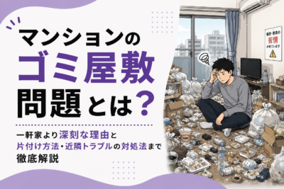 マンションのゴミ屋敷問題とは？一軒家より深刻な理由と片付け方法・近隣トラブルの対処法まで徹底解説