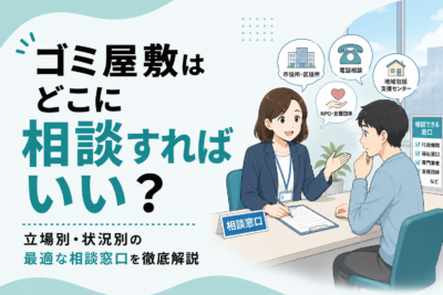 ゴミ屋敷はどこに相談すればいい？立場別・状況別の最適な相談窓口を徹底解説