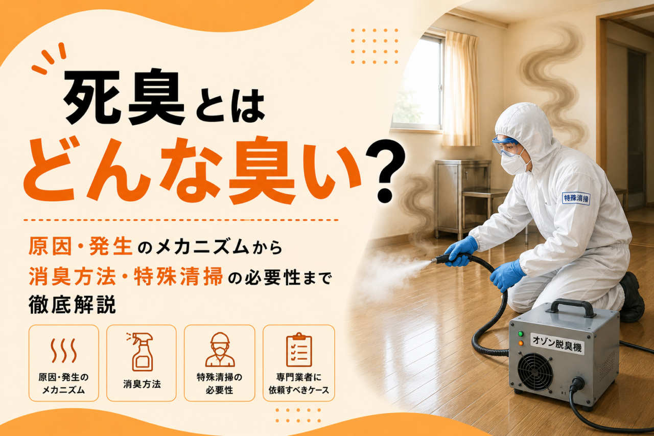 死臭とはどんな臭い？原因・発生のメカニズムから消臭方法・特殊清掃の必要性まで徹底解説