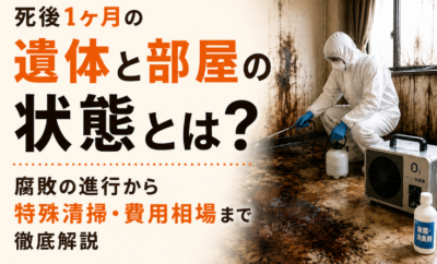 死後1ヶ月の遺体と部屋の状態とは？腐敗の進行から特殊清掃・費用相場まで徹底解説