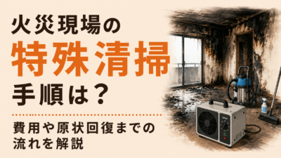 火災現場の特殊清掃の手順は?費用や原状回復までの流れを解説