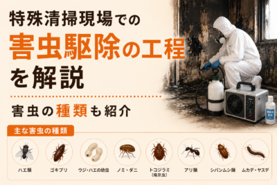 特殊清掃現場での害虫駆除の工程を解説｜害虫の種類も紹介