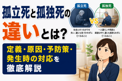 孤立死と孤独死の違いとは？定義・原因・予防策・発生時の対応を解説