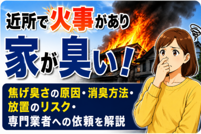 近所で火事があり家が臭い！焦げ臭さの原因・消臭方法・放置のリスク・専門業者への依頼を解説