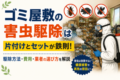 ゴミ屋敷の害虫駆除は片付けとセットが鉄則｜駆除方法・費用・業者の選び方を解説