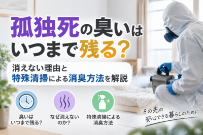 孤独死の臭いはいつまで残る？消えない理由と特殊清掃による消臭方法を解説